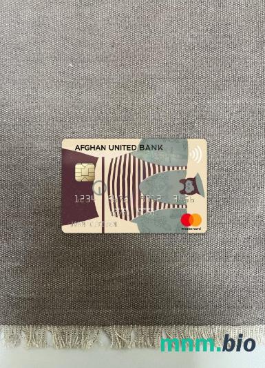 Afghanistan Afghan United bank wygląd zdjęcia mastercard skan PSD + zdjęcie